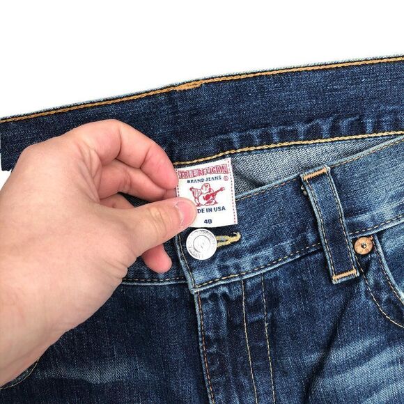 TRUE Religion Jeans Size 40 WORLD CHAMP Blue - Picture 6 of 9